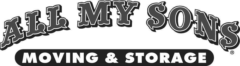 black and white All My Sons Moving & Storage logo