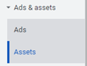 Ads and Assets Tab