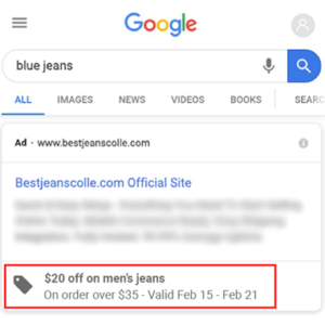 Blue jeans promotional example