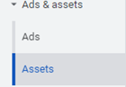 ads and assets tab