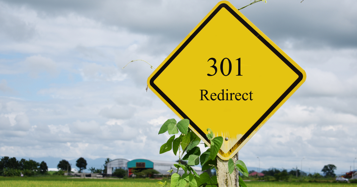 yellow traffic sign that says 301 redirect