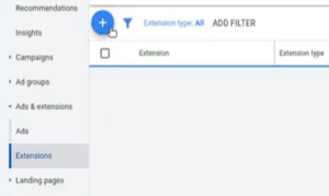 Add extension filter tab