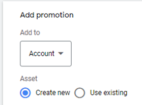 Add promotion tab