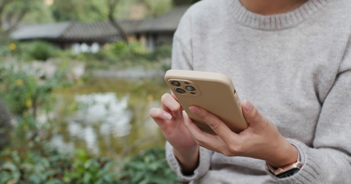 A person on their phone.